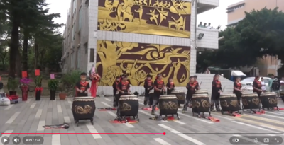 戰鼓隊受邀大雅國中校門啟用表演